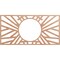 Ekena Millwork Hoover Wood Fretwork Pierced Ceiling Medallion, Cherry, 22"W x 11"H x 8 1/8"ID x 1/4"T CMWP22X11X0250HOCH - alternate 1